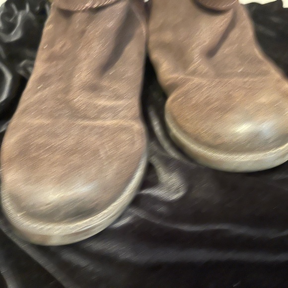 🤎 Clarks Plaza Steer Brown Knee High Boots 6.5 Leather Upper Suede Moto Comfy - Picture 5 of 9